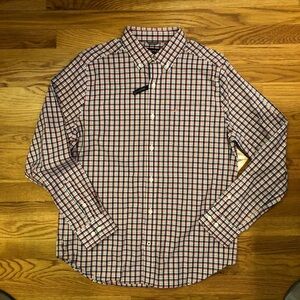 Nautica medium mens long sleeve plaid shirt.